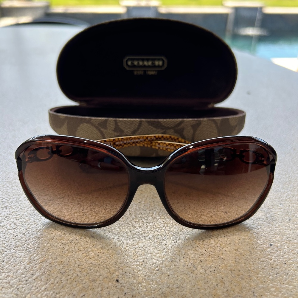 Coach tortoise shell sunglasses
